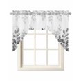 thumbnail image 1 of Spring Gray Eucalyptus Swag Valances for Windows, Small Curtains Drapes, Summer Botanical Leaf Country Kitchen Window Curtains Over Sink Window Treatment Valance for Bedroom/Bathroom 56"x36", 1 of 5