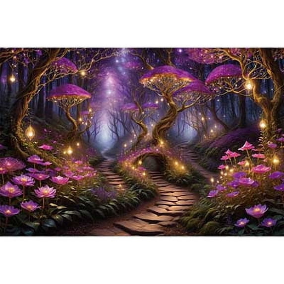 Spring Gre Fairy Forest Background Photography Birthday r Jungle Mushroom Flower Backdrop Child Photo Studio Props
