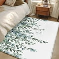 thumbnail image 1 of Spring Green Eucalyptus Leaves 3x5 Area Rugs, Summer Rustic Botanical Non-Skid Rubber Backing Large Rectangle Rugs - Living Room Bedroom Home Office, Indoor Floor Mat Carpets Washable Rug, 1 of 9