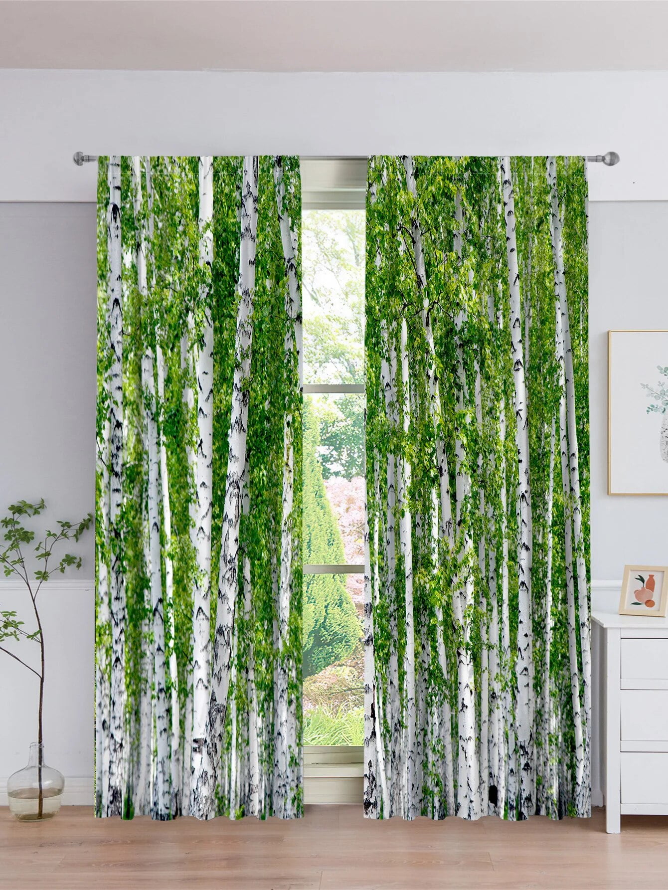 Spring Green Eucalyptus Leaves Flower Tree Pattern 2 Pieces Free