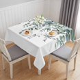 thumbnail image 1 of Spring Green Eucalyptus Leaves Table Cloth Waterproof Tablecloths, Summer Rustic Botanical Tablecloth Dining Table Cover for Kitchen Party Tabletop Outdoor, Square Tablecloth 60x60 Inch, 1 of 9