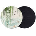 thumbnail image 1 of Spring Green Leaves Coasters Set of 2, Absorbent Coasters for Drinks, Japanese Koi Fish Birds Vintage Coaster for Desk Coffee Table Protection, Home Decor House Warming Gifts 4", 1 of 8