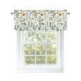 thumbnail image 1 of Spring Green Leaves Valances for Windows, Rod Pocket Kitchen Valance Curtains - Soft & Washable Small Window Treatment for Living Room,&nbsp;Bathroom, Butterfly Flower , 42x12 Inch, 1 Panel, 1 of 9