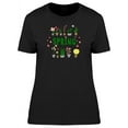 thumbnail image 1 of Spring Green Lettering T-Shirt Women -Image by Shutterstock, Female 3X-Large, 1 of 2