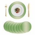 thumbnail image 1 of Spring Green Ombre Round 13 Inch Placemats Set of 8, Modern Gradient Abstract Art HeatResistant Non Slip Place Mats for Dining Table, Wipeable Braided Kitchen Table Mats for Housewarming, 1 of 9