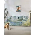 thumbnail image 1 of Spring Grey Green Couch Cover, Country Oil Painting Cabin Flowers Trees Oversized Sofa Cover Blanket for 3 Cushion Couch, Sectional Sofa Slipcover Protector for Living Room Bedroom 71''x150'', 1 of 9