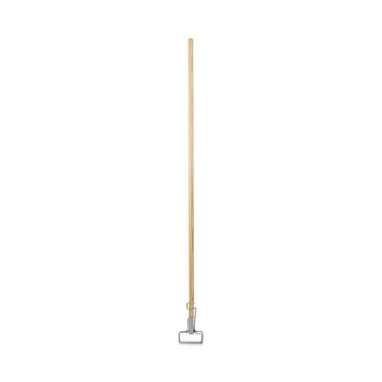Spring Grip Metal Head Mop Handle for Most Mop Heads, Wood, 60 Spring Grip Metal Head Mop Handle for Most Mop Heads, Wood, 60