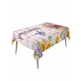 thumbnail image 1 of Spring Groundhog Table Cloth, Waterproof Tablecloth for Rectangle Tables, Watercolor Sunflower Botanical Pink Plaid Reusable Washable Fabric Table Cover for Restaurant Kitchen Dining Tables 54"x108", 1 of 9