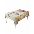 thumbnail image 1 of Spring Groundhog Table Cloth, Waterproof Tablecloth for Rectangle Tables, Watercolor Sunflower Botanical Rustic Reusable Washable Fabric Table Cover for Restaurant Kitchen Dining Tables 60"x120", 1 of 9