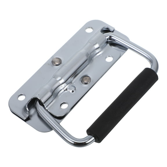 Handles for Boxes Toolbox Folding Drawer Spring Foldable Silver Iron 10.00X7.00X1.00CM
