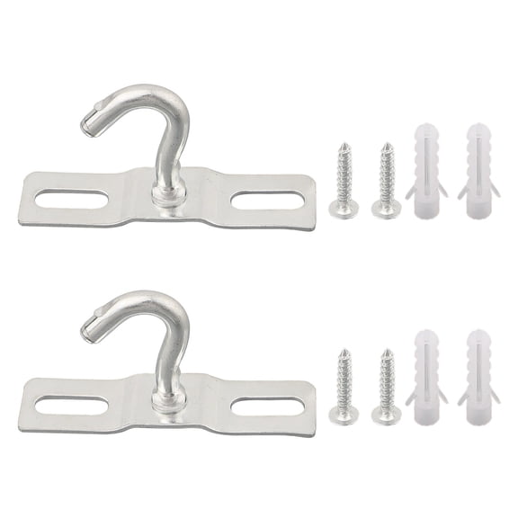 Spring Hanger Ceiling Hooks For Brick Walls For Hanging Plants Lanterns Parts Plant Stands Wind Chimes With 8 Nails 2pcs 70*1.5