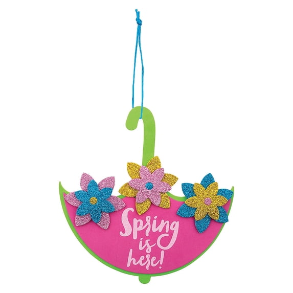Spring Hanging Umbrella Sign 12 - Craft Kits - 12 Pieces