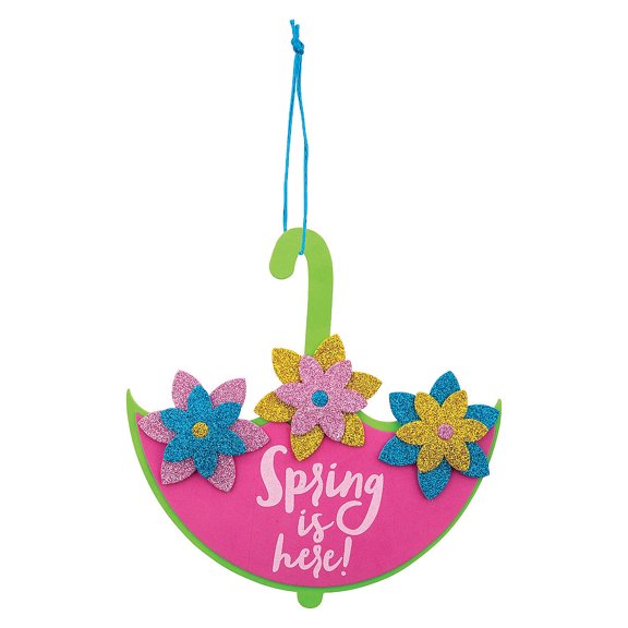 Spring Hanging Umbrella Sign 12 - Craft Kits - 12 Pieces