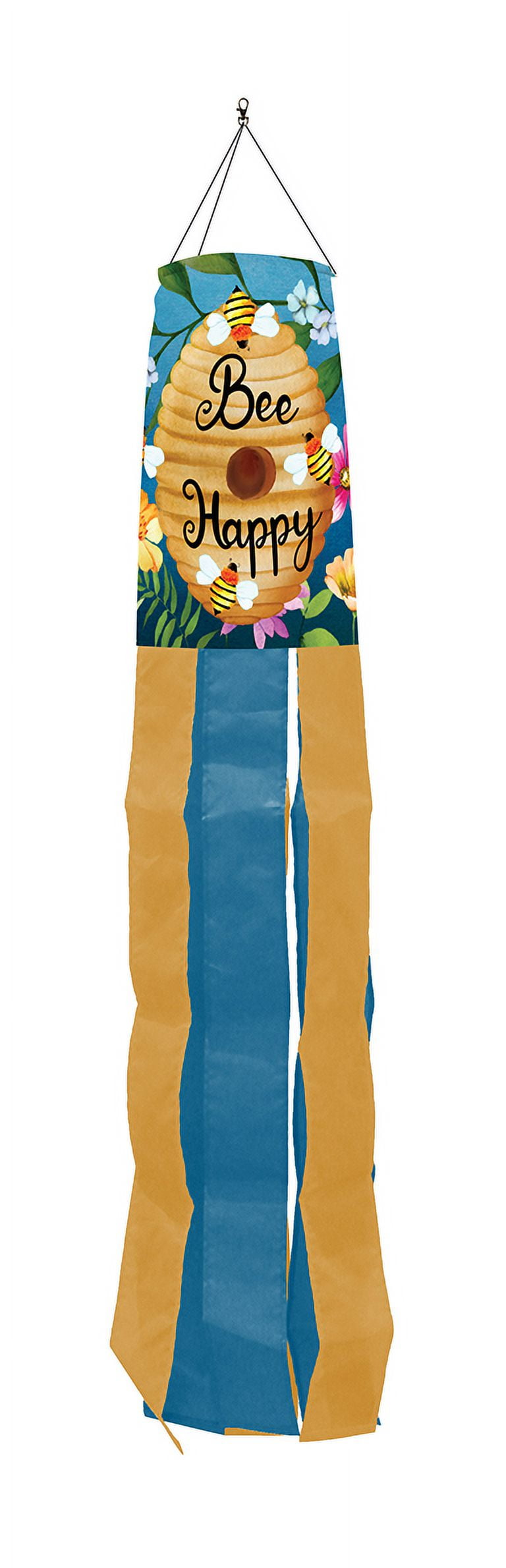Spring Happy Beehive Multicolor Outdoor Windsock