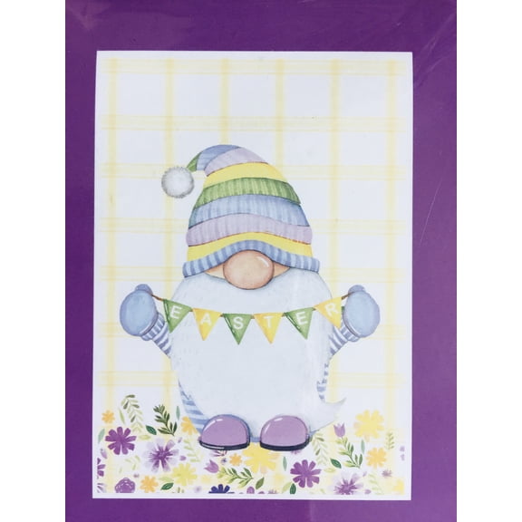 Spring Happy Easter Gnome Flowers House Large Garden Flag 40"x28"