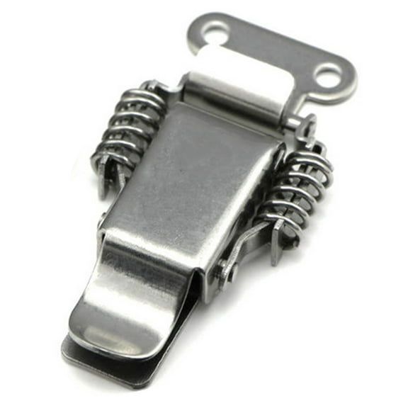 Spring Hasp Toolbox Toggle Latches Lock, Stainless Steel Double Springs Latch Without Holes Smile Home