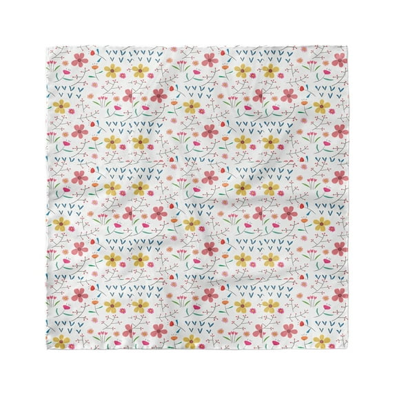 Spring Head Scarf, Colorful Wild Meadow Botany, Head Wrap, 3 Sizes, by Ambesonne