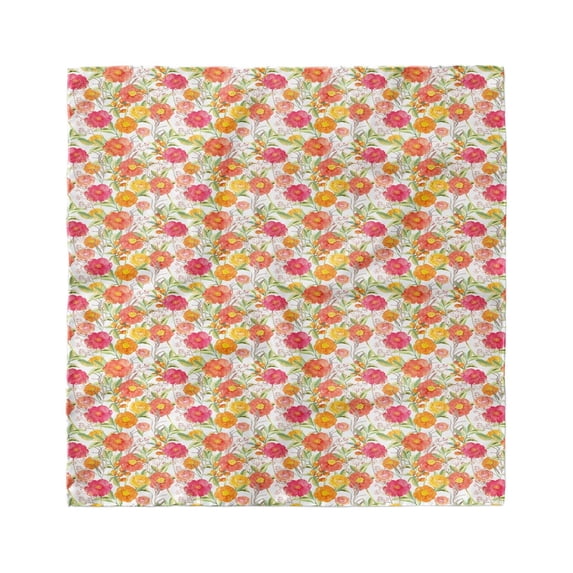 Spring Head Scarf, Watercolor Flowers Berries, Head Wrap, 3 Sizes, by Ambesonne
