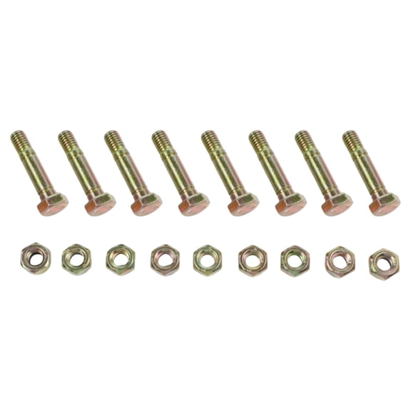 Spring Heavy Duty Shear Bolt and Nut Set of 8 for Various Machinery Applications Replacement Part Number 53200500 for Maintenance Use