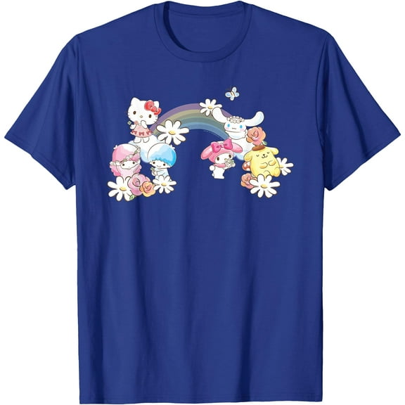 Spring Hello Kitty Little Twin Stars My Melody Purin DTG Print Unisex T-Shirt