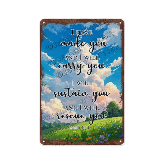 Spring Hill Landscape 8x12 Inch Metal Sign | Scenic Spring Nature Art | Ideal for Living Rooms, Outdoor Spaces, and Country Decor