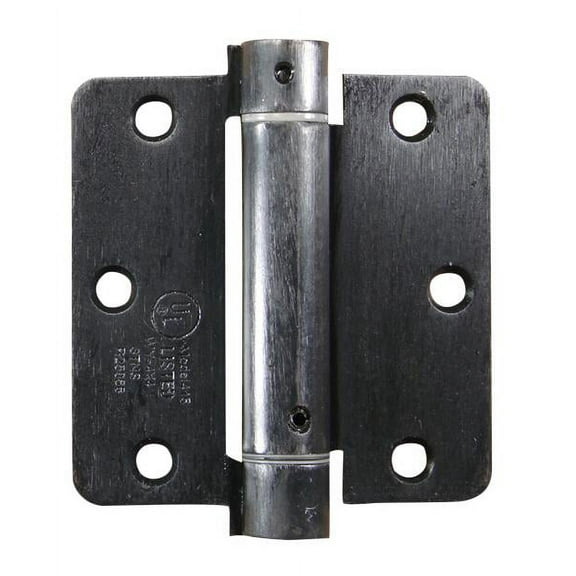 Spring Hinges for Doors - 3.5 inch with 1/4 inch radius - Oil Rubbed Bronze - 2 Pack