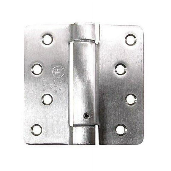 Spring Hinges for Doors - 4 inch with 1/4 inch radius - Stainless Steel - 2 Pack
