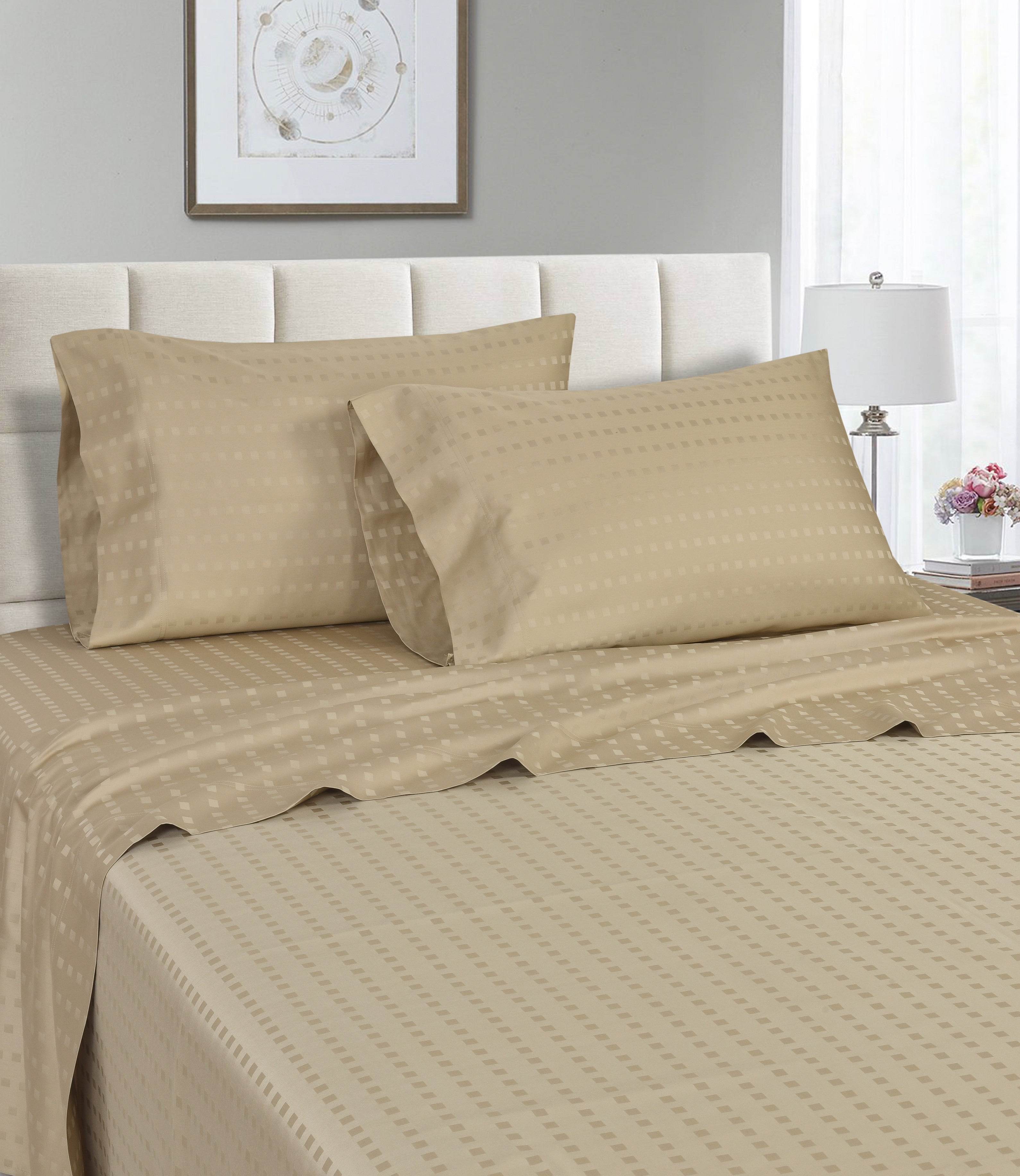 Spring Home 1200 Thread Count 100 Egyptian Cotton Deep Pocket Dobby
