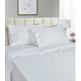 thumbnail image 1 of 1200 Thread Count 100% Egyptian Cotton Deep Pocket Striped Sheet Set (Twin, White), 1 of 3