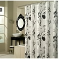thumbnail image 1 of Spring Home Black and White Flower Fabric Shower Curtain, 71 x 71 inch, 1 of 2