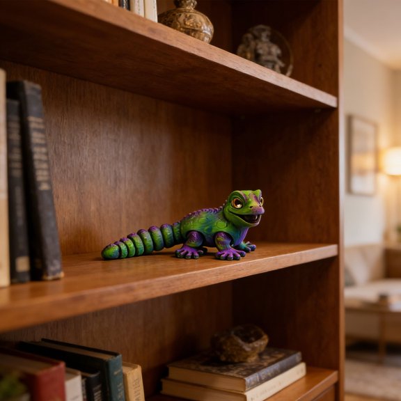 Spring Home Decor Accent, Flexible Gecko Sensory Toy For Stress Colorful Des, Desktop Decor, Home Ornament.