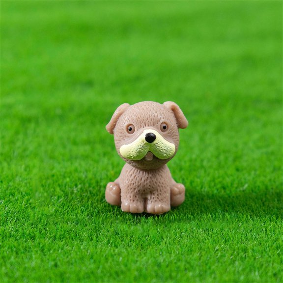 Spring Home Decor Accent, Miniature Dog Figurine For Garden Terrarium & Deco, Dog Figurine, Puppy Statue.