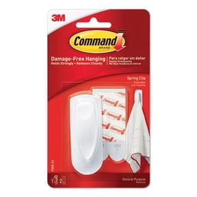 Spring Hook, 1 1/8w X 3/4d X 3h, White, 1 Hook/pack | Bundle of 2 Packs