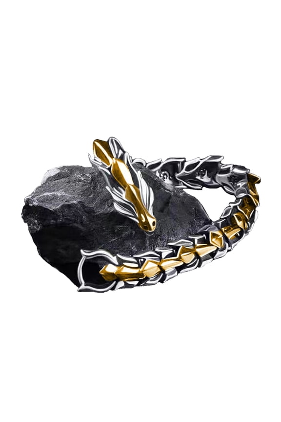 Spring Hook Clasp Wristband Gothic Style Dragon Curb Chain Bracelet Jewelry Gift