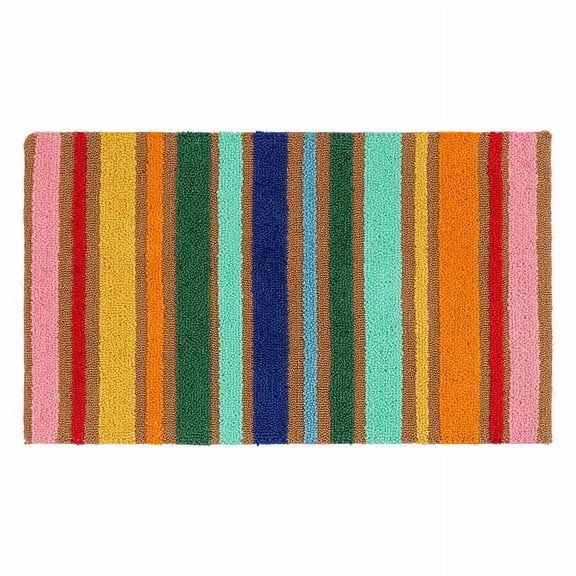Spring Hook Rainbow Striped Rug, 22.5" x 38"