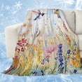 thumbnail image 1 of Spring Hummingbird Floral Cooling Blanket,Lightweight Breathable Summer Throw Blanket with Double Sided Cold Effect,Farmhouse Flower Botanical Picnic Blankets Bed Sheet for Hot Sleepers 60"x80", 1 of 8
