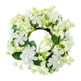 thumbnail image 1 of Spring Hydrangea Wreath, 3.54inch Mini Front Door Artificial Garland, Mixed Flower Wreath, Artificial Kitchen Cabinet Wreaths, Small Greenery Farmhouse Wreath for Spring Summer Decor, 1 of 8