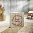 thumbnail image 1 of VHC Brands Spring in Bloom Happy Easter w/Wreath Shiplap MDF Block Sign 5x5, Easter Decor, Home Decorations for Wall or Door, Spring and Easter Hanging Decoration, 1 of 4