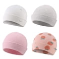 thumbnail image 1 of Spring Infant Hospital Beanie Newborn Baby Girls Cotton Hat Tolddler Boy Soft Double-Layer Hat, 1 of 5