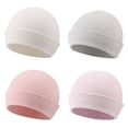 thumbnail image 1 of Spring Infant Hospital Beanie Newborn Baby Girls Cotton Hat Tolddler Boy Soft Double-Layer Hat, 1 of 5