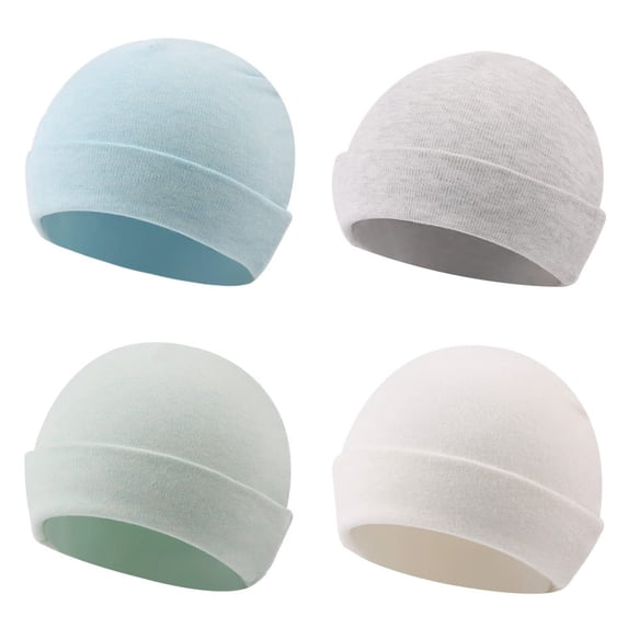 Spring Infant Hospital Beanie Newborn Baby Girls Cotton Hat Tolddler Boy Soft Double-Layer Hat