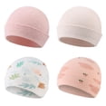thumbnail image 1 of Spring Infant Hospital Beanie Newborn Baby Girls Cotton Hat Tolddler Boy Soft Double-Layer Hat, 1 of 5
