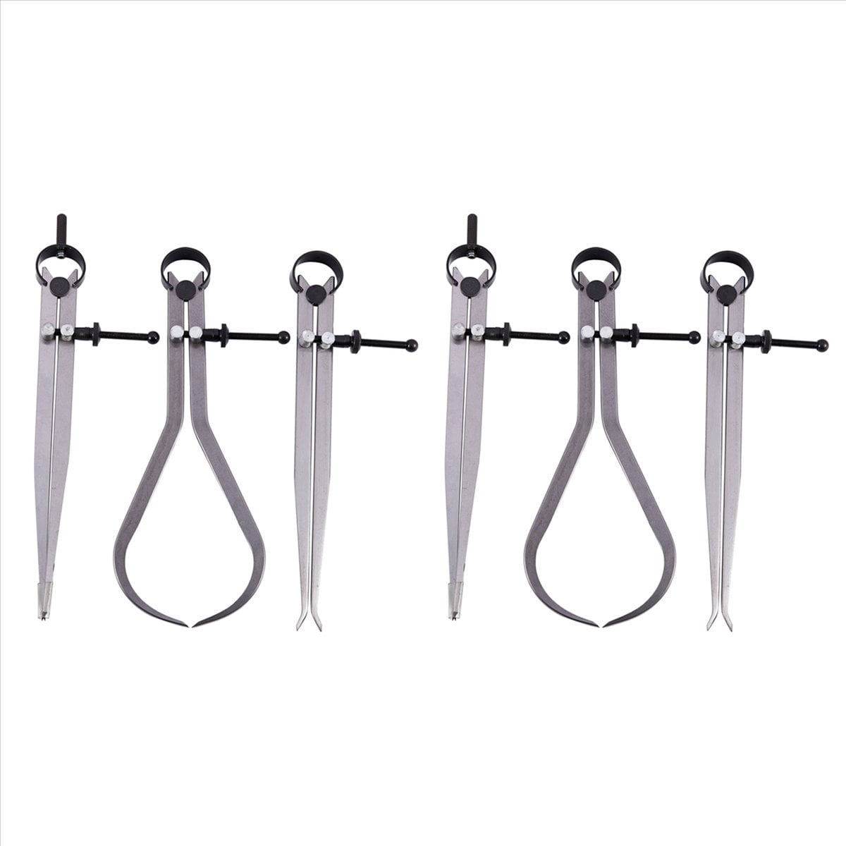 Spring Calpiers Spring Inside Outside Divider Caliper Set 8-Inch Machinist Tools 6-Pack ...