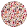 thumbnail image 1 of Spring-Inspired Floral Round Tablecloth with Elastic Edge, Polyester Fabric for Kitchen or Patio Table, Fits 44-52 Inch Tabletop Surface, 1 of 7