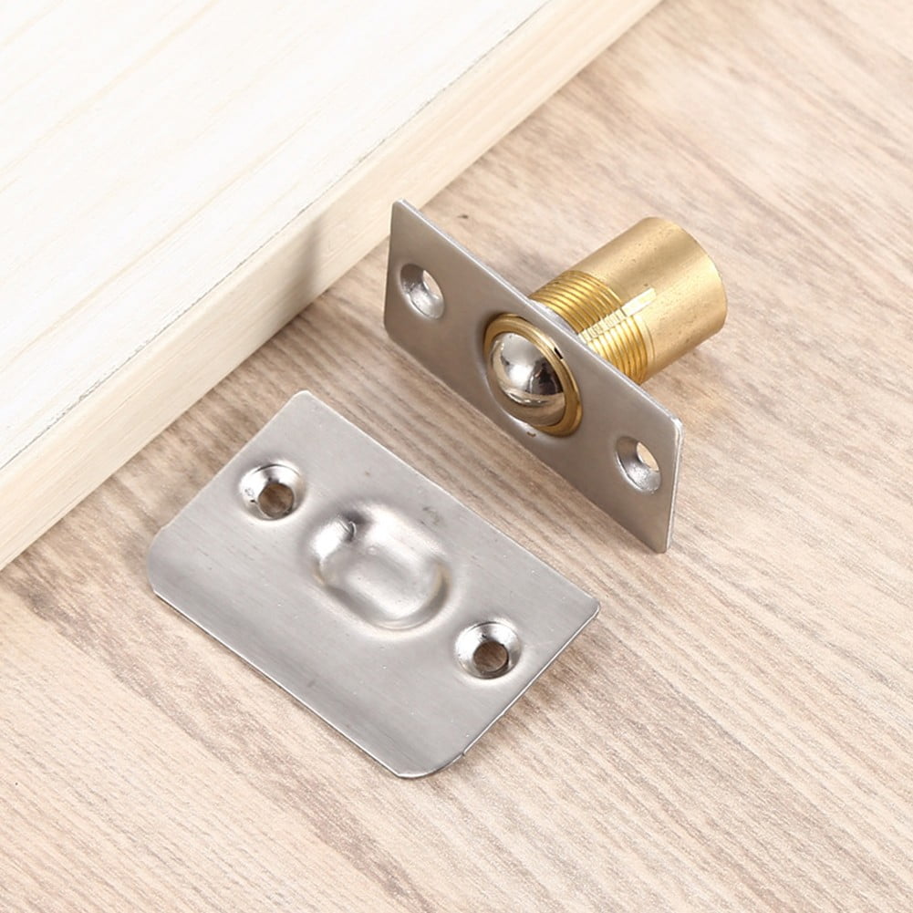 Spring Invisible Wooden Door Beads Lock Closet Ball Catch Latch