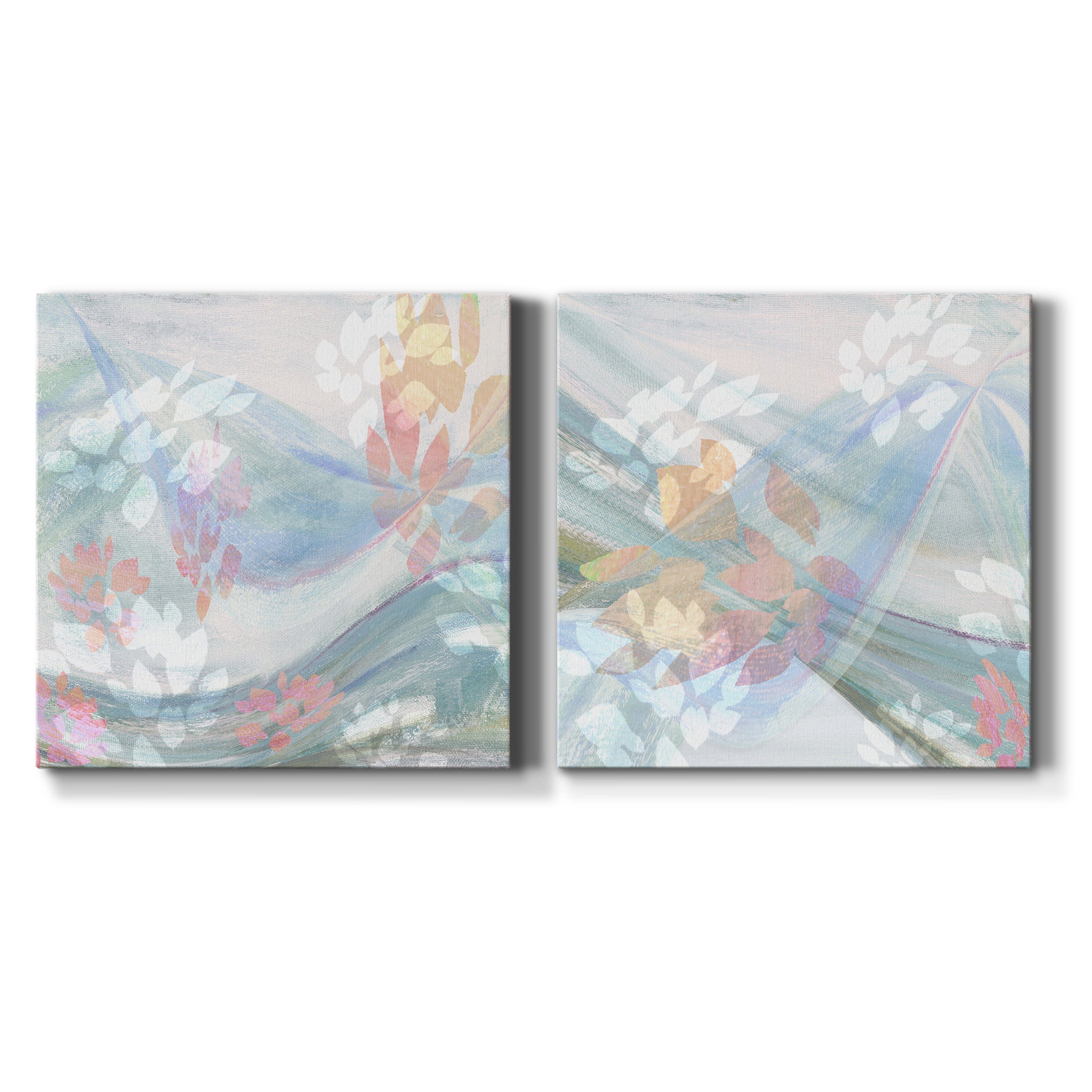 Spring Is In The Air I - Premium Gallery Wrapped Canvas - Ready to Hang Set of 2 - 24 x 24 Each