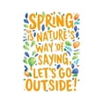 thumbnail image 1 of Spring Is Nature'S Let'S Go Outside Spring Lovers Nature Cherry Blossom Love Quote Wall Art Sticker Designs Vinyl Stickers For Home House Walls Rooms Windows Bedroom Decoration Size (28x28 inch), 1 of 3