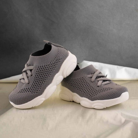 Spring Kids Athletic Mesh Sneakers For Girls Lightweight Flexible Soft Sole Design Casual Walking Footwear