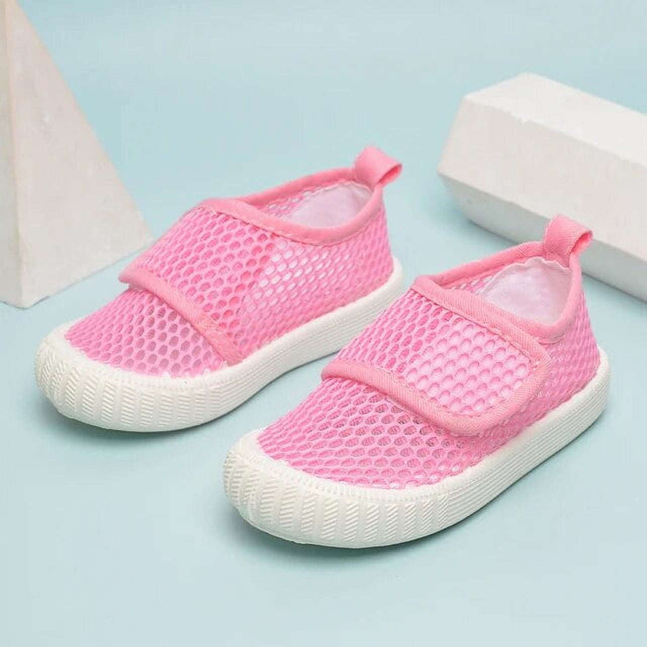 Spring Kids Outdoor Colored Breathable Flat Mesh Sneakers Toddlers ...