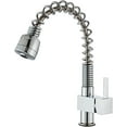 Spring Kitchen Faucet, Brass SingleHandle PullOut Hot and Cold Water